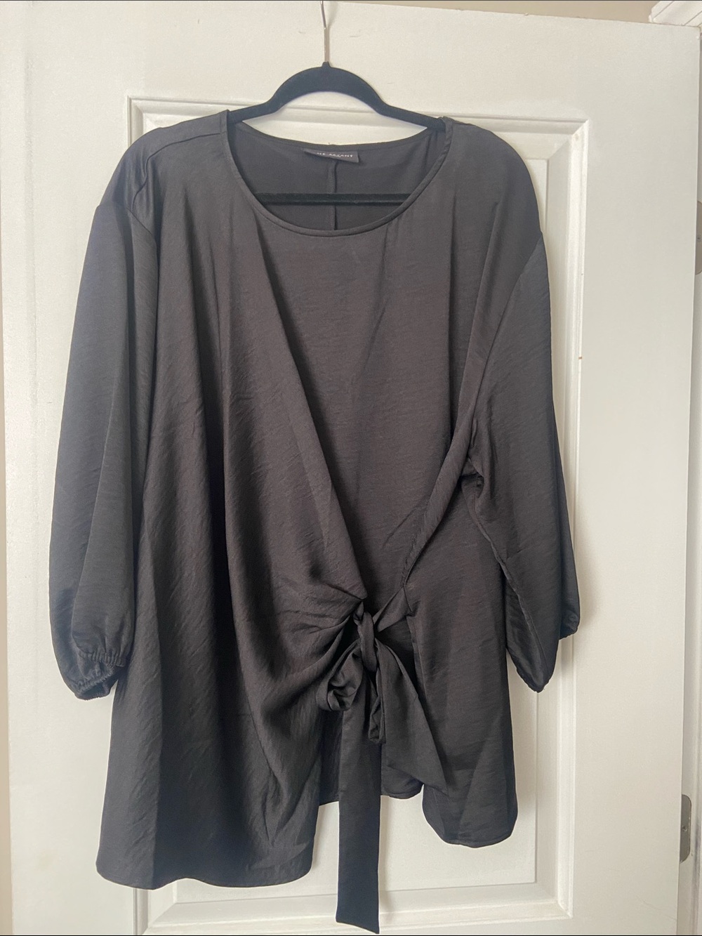 Side tie bow blouse